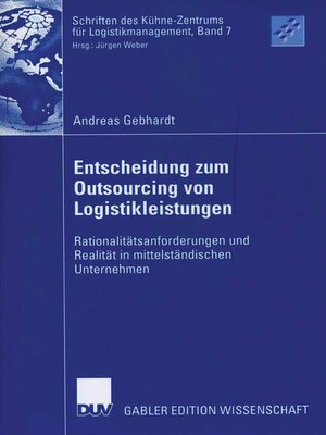 cover image of Entscheidung zum Outsourcing von Logistikleistungen